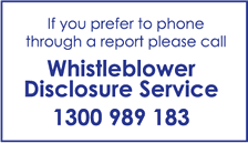 Whistleblower Disclosure Service 1300 989 183